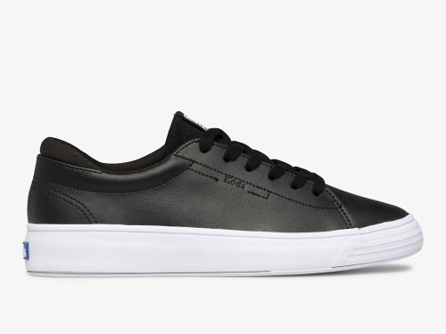 Keds Alley Leren Schoenen Leer Dames Zwart | NL-19674