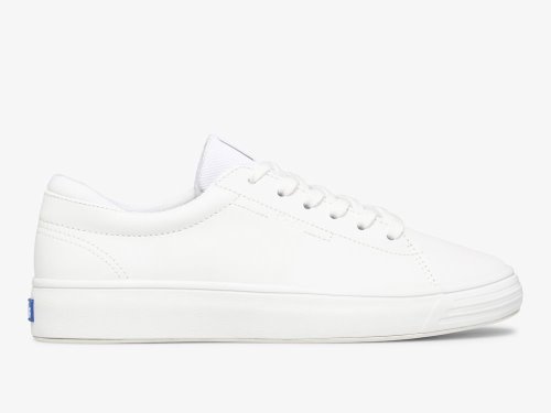 Keds Alley Leren Veterschoenen Dames Wit | NL-07491