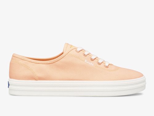 Keds Breezie Canvas Neon Veterschoenen Dames Koraal | NL-23730
