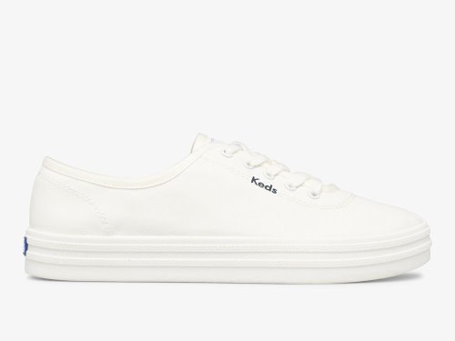 Keds Breezie Canvas Veterschoenen Dames Wit | NL-32928