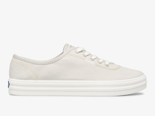 Keds Breezie Canvas Veterschoenen Dames Grijs | NL-56464