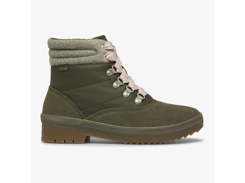 Keds Camp Boot Suede & Splash Twill w/ Thinsulate™ Laarzen Dames Olijfgroen | NL-09671