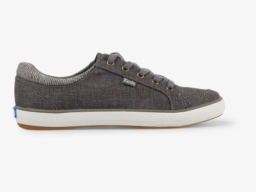 Keds Center II Katoenen Slub Veterschoenen Dames Grijs | NL-65285