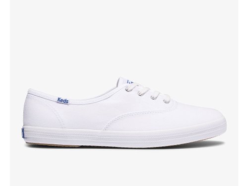 Keds Champion Feat. Organic Katoenen Veterschoenen Dames Wit | NL-33919