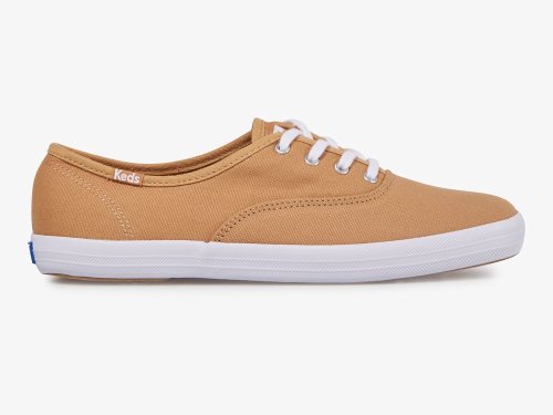 Keds Champion Feat. Organic Katoenen Veterschoenen Dames Bruin | NL-58462