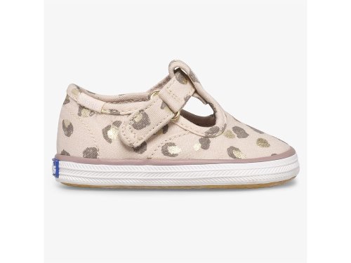 Keds Champion Kanten Neus Cap Tstrap Slip On Sneakers Meisjes Leopard | NL-23873