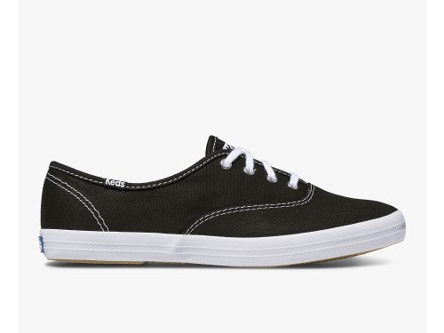 Keds Champion Originele Veterschoenen Dames Zwart | NL-53806