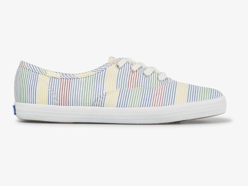Keds Champion Surf Stripe Veterschoenen Dames Wit Gekleurd | NL-79315