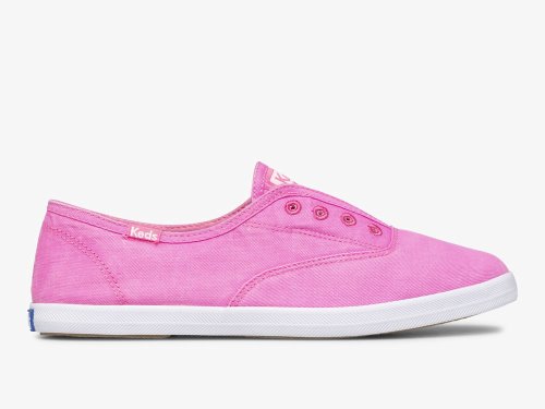 Keds Chillax Neon Twill Washable Slip On Sneakers Dames Roze | NL-60308