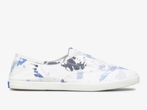 Keds Chillax Splatter Twill Slip On Sneakers Dames Wit Blauw | NL-18820