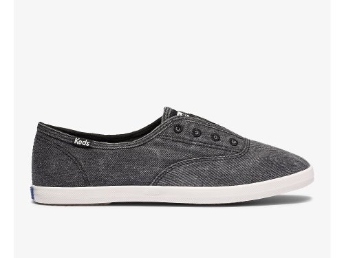 Keds Chillax Washable Feat. Organic Katoenen Slip On Sneakers Dames Donkergrijs | NL-93304