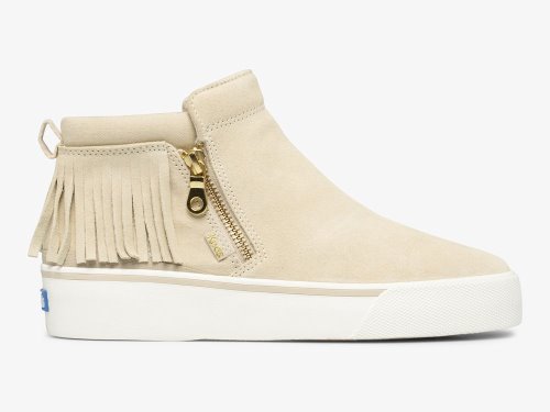 Keds Cooper Zip Fringe Suede Laarzen Dames Beige | NL-10868