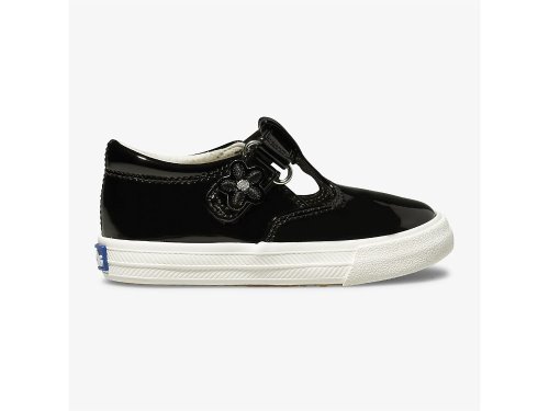 Keds Daphne Lak Sneaker Slip On Sneakers Meisjes Zwart | NL-09133
