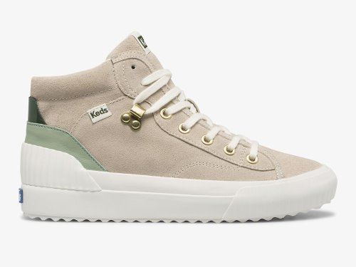 Keds Demi Mid TRX Suede Veterschoenen Dames Beige | NL-28563