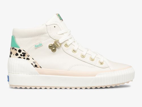 Keds Demi TRX Mid Leren Veterschoenen Dames Room Leopard | NL-84778