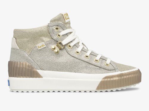 Keds Demi TRX Mid Metallic Canvas Veterschoenen Dames Koper | NL-64747