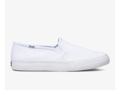 Keds Double Decker Canvas Slip On Sneakers Dames Wit | NL-12525