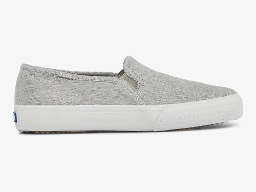 Keds Double Decker Jersey Slip On Sneakers Dames Grijs | NL-39902