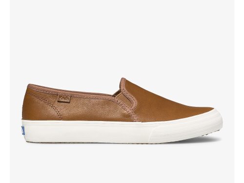 Keds Double Decker Leren Schoenen Leer Dames Bruin | NL-95868