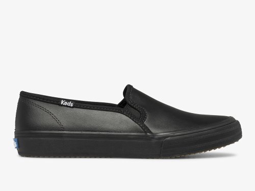 Keds Double Decker Leren Schoenen Leer Dames Zwart Zwart | NL-97994