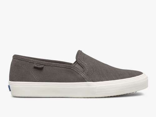 Keds Double Decker Suede Slip On Sneakers Dames Donkergrijs | NL-90342