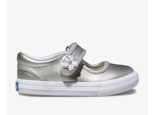Keds Ella Mary Jane Schoenen Leer Meisjes Zilver | NL-95827