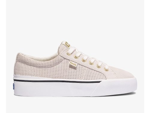 Keds Jump Kick Duo Suede Platform Schoenen Dames Wit | NL-92905
