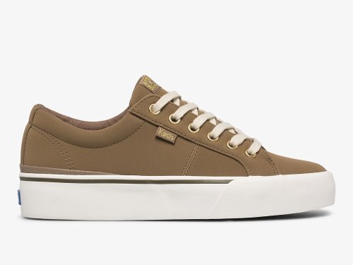 Keds Jump Kick Duo Veganistische Soft Buck Veterschoenen Dames Bruin | NL-16111