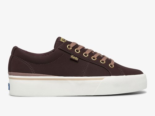 Keds Jump Kick Duo Veganistische Soft Buck Veterschoenen Dames Bordeaux | NL-71041