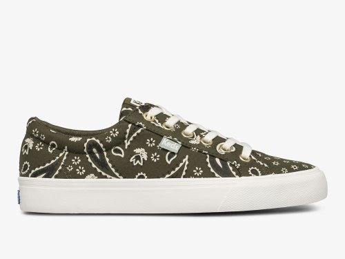 Keds Jump Kick Feat. Organic Bandana Veterschoenen Dames Olijfgroen | NL-01399
