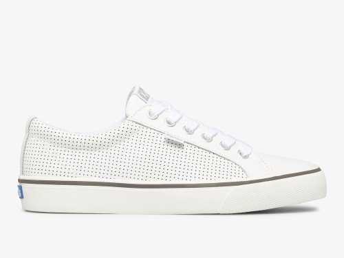 Keds Jump Kick Perf Leren Schoenen Leer Dames Wit | NL-40886