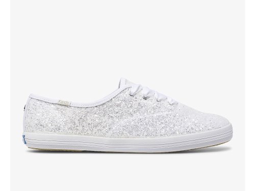 Keds Kate Spade New York Champion Glitter Veterschoenen Dames Wit | NL-99321