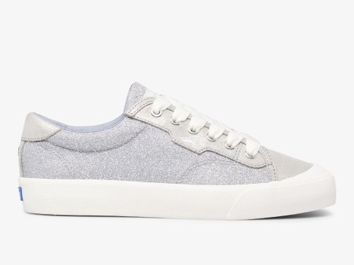 Keds Kate Spade New York Crew Kick 75 Mixed Media Veterschoenen Dames Zilver | NL-49884