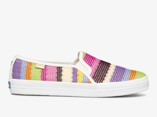 Keds Kate Spade New York Double Decker Crochet Slip On Sneakers Dames Roze Gekleurd | NL-93291