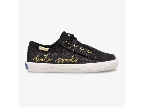 Keds Kate Spade New York Kickstart Jr Script Sneakers Meisjes Zwart | NL-50971