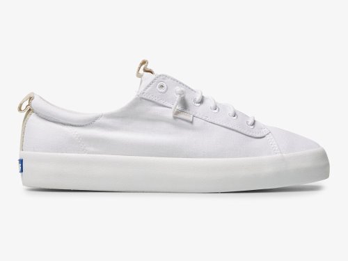Keds Kickback Canvas Slip On Sneakers Dames Wit | NL-85928