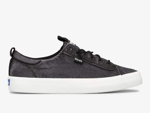 Keds Kickback Canvas Washable Slip On Sneakers Dames Zwart | NL-11251