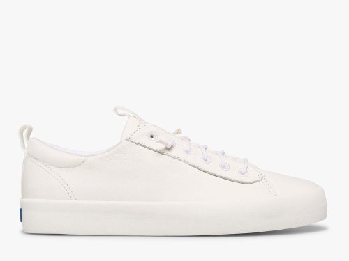Keds Kickback Leren Slip On Sneakers Dames Wit | NL-31252