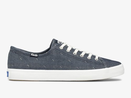 Keds Kickstart Dobby Jacquard Tennisschoenen Dames Donkerblauw | NL-48145