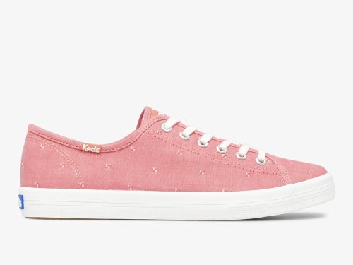 Keds Kickstart Dobby Jacquard Tennisschoenen Dames Rood | NL-84054