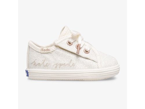 Keds Ksny Kickstart Ivory Glitter Crib Sneakers Meisjes Wit | NL-52675