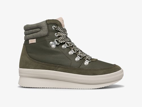 Keds Midland Boot Suede & Splash Twill w/ Thinsulate™ Veterschoenen Dames Groen | NL-54755