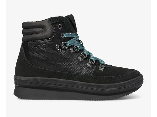 Keds Midland Water-Resistant Boot Veterschoenen Dames Zwart Zwart | NL-05108