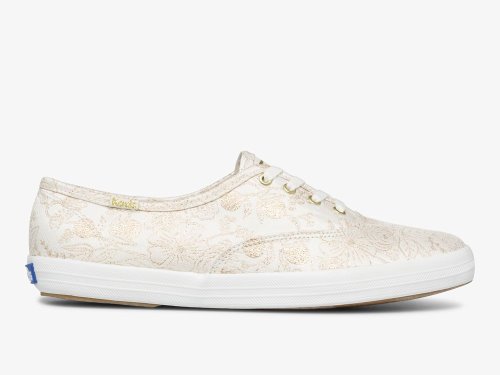 Keds Rifle Paper Co. Champion Colette Jacquard Veterschoenen Dames Wit | NL-88411