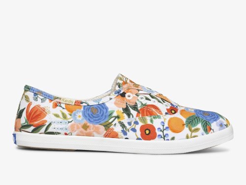 Keds Rifle Paper Co. Chillax Citrus Garden Party Slip On Sneakers Dames Wit Gekleurd | NL-39383