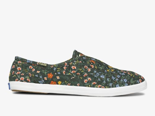 Keds Rifle Paper Co. Chillax Wildwood Slip On Sneakers Dames Groen Gekleurd | NL-20029