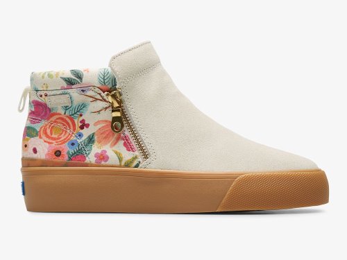 Keds Rifle Paper Co. Cooper Zip Bootie Garden Party Laarzen Dames Bruin | NL-33042
