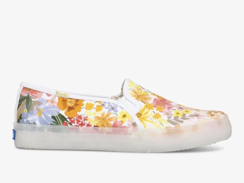 Keds Rifle Paper Co. Double Decker Marguerite Slip On Sneakers Dames Roze | NL-18770