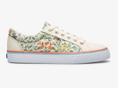 Keds Rifle Paper Co. Jump Kick Lottie Veterschoenen Dames Wit Gekleurd | NL-69668