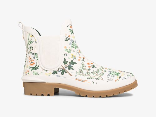 Keds Rifle Paper Co. Rowan Rain Boot Menagerie Regenlaarzen Dames Wit Groen | NL-37421
